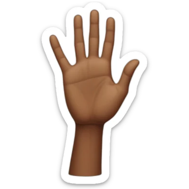 outstretched hands the color of a man's skin sticker
