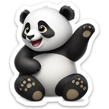 happy animal panda sticker