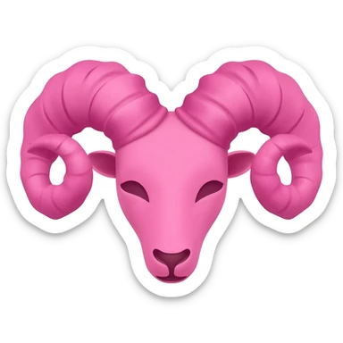 Pink Aries zodiac sign sticker
