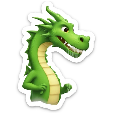 Dragon in the Shower sticker