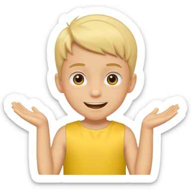 Soccer Player boy dance in yellow dress sticker