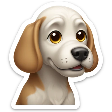 Dog with itchy butt sticker