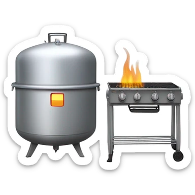 propane tank and grill sticker