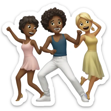 dancing with friends sticker