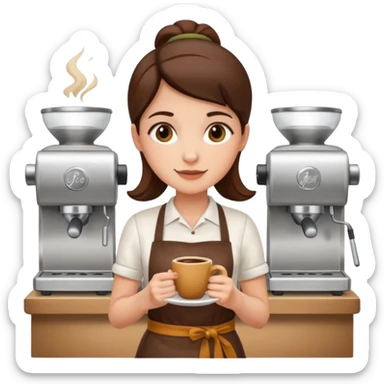 woman Café Barista sticker