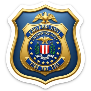 The FBI badge. real one sticker