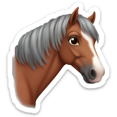 Red roan pony sticker