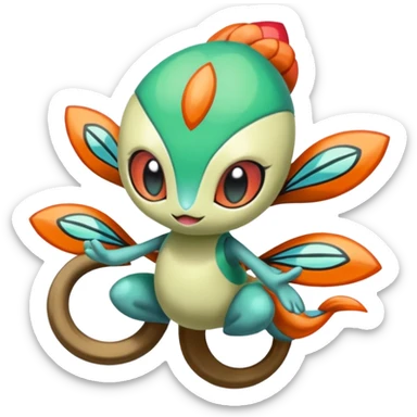 Meloetta-Vibrava-Trapinch-Pokémon-Fakémon-hybrid-fusion-creature sticker
