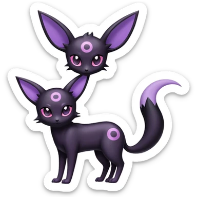 Noibat-Umbreon-Espeon-hybrid, full body sticker