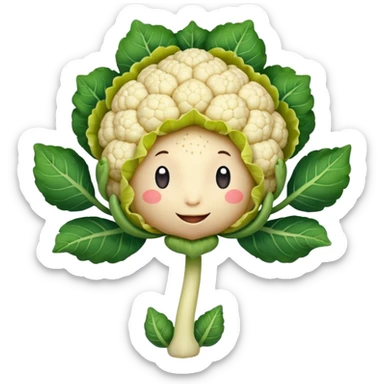 Polliflower.  It is a cauliflower floret with skinny arms and legs and a heart. sticker