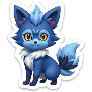 Zorua-Meowstic-Fakémon-hybrid-creature (full body)  sticker