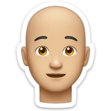 asian-bald sticker