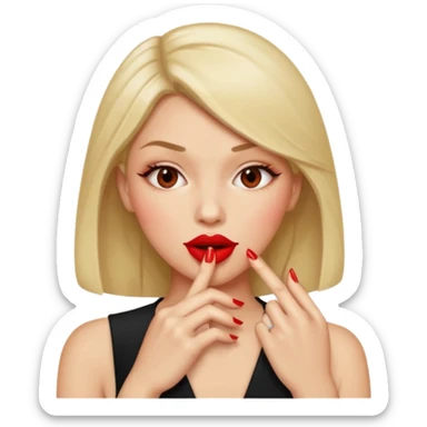 Nail bite sexy seduce  sticker