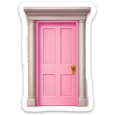 pink door written with heaven sticker