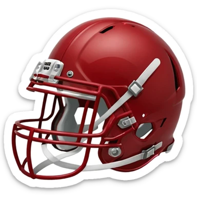 college football player helmets dark red  sticker