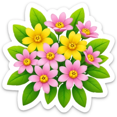 a beautiful pink and yellow bouquet sticker