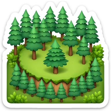 a top view of the forest  sticker