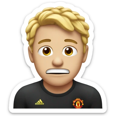 Manchester United logo crying sticker