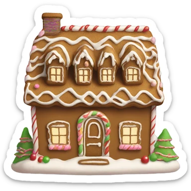 aesthetic gingerbread house  sticker