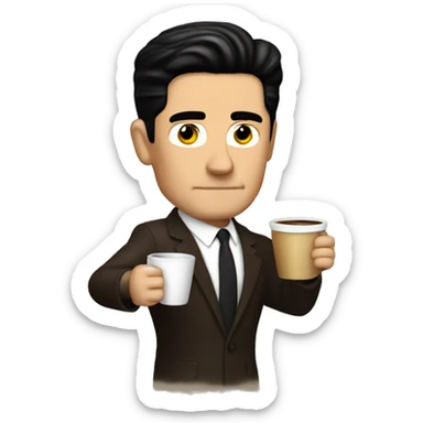 Agent Dale Cooper Drinking Coffee sticker