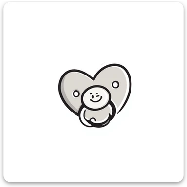 a baby pacifier with a ring and shield, in pastel colors dd9fb0, ffc6d3, a3bfc9, c4bee2, f1b091, detailed hand-drawn doodle style sticker