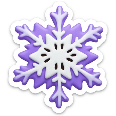 Lilac snowflake cookie  sticker