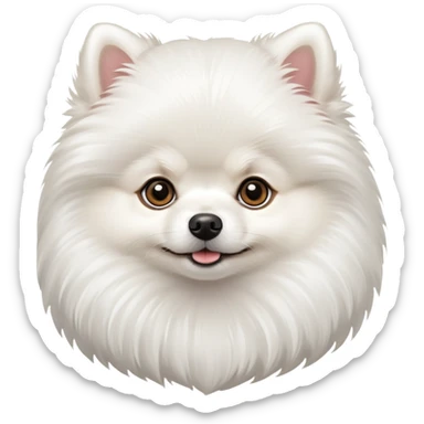 White Pomeranian sticker