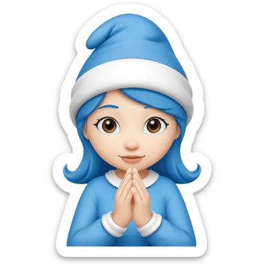 girl smurf  sticker