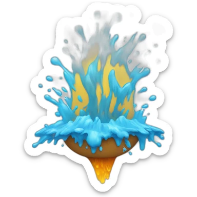 Explode Water sticker