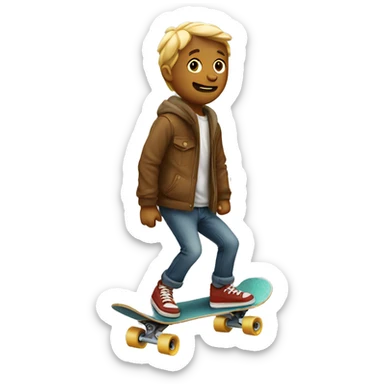 Guy on skateboard  sticker