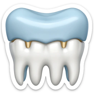 Container inside with dental cap for teeth alignment sticker