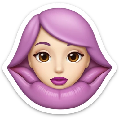 mauve lips sticker