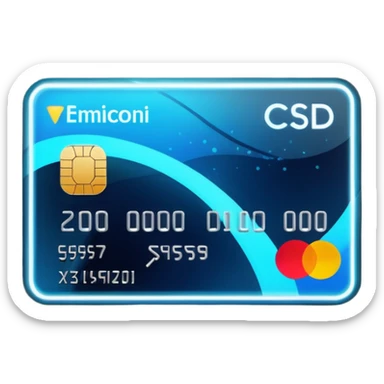 Neon cyber credit card sticker