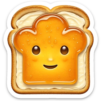 toast with orange marmalade spread sticker