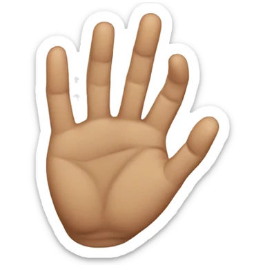 hand formed like a dog, thumb touching the other fingers sticker