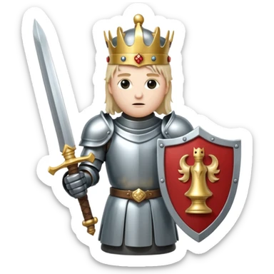 Chess piece representing a holy knight with guts sword sticker