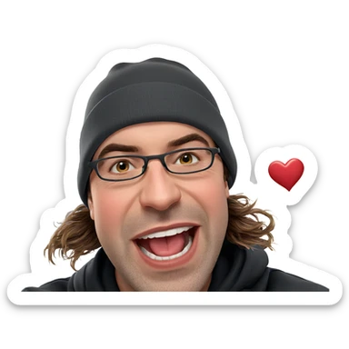 boy in beanie with heart sticker