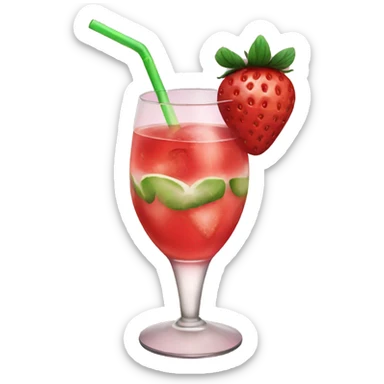 Strawberry cocktails  sticker
