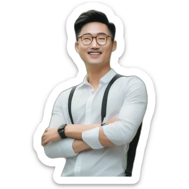 A Man was Standing At A Tree with An Style Phose For Photo shoot at Background KL University sticker