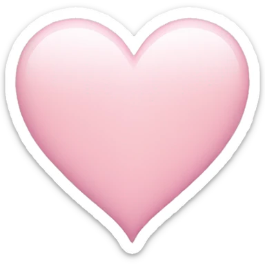 Light pink heart sticker