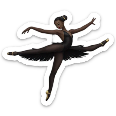 black swan pole dance sticker