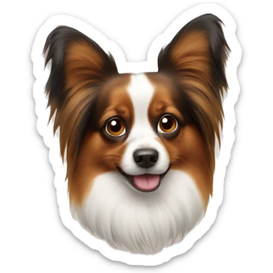 papillon dog  sticker