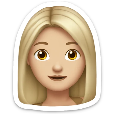 ashy blond hair girl,freckles,hazel eyes,middle part  sticker