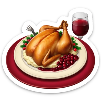 festive dinner plate sticker