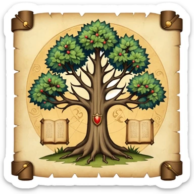 RPG skill tree medieval sticker