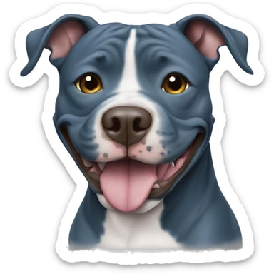 Blue nose pit bull smiling  sticker