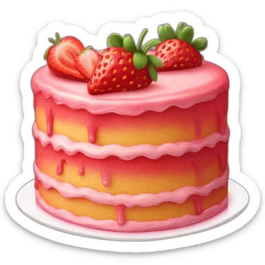 strawberry cake sticker