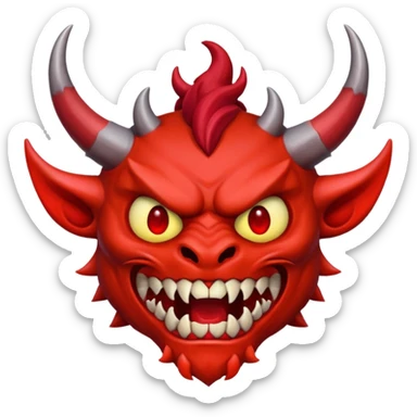 horned demon - fiery background











 sticker