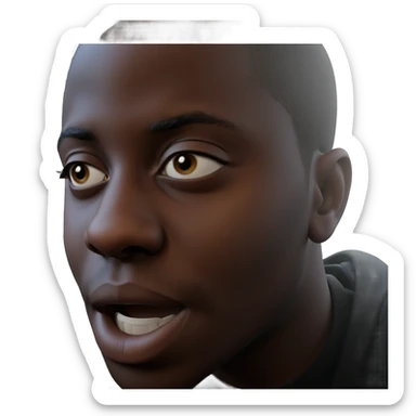 young boy in deep thought sticker