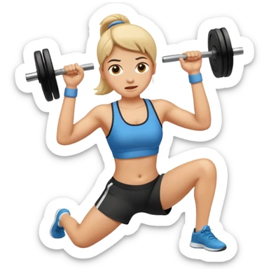 Working out sticker